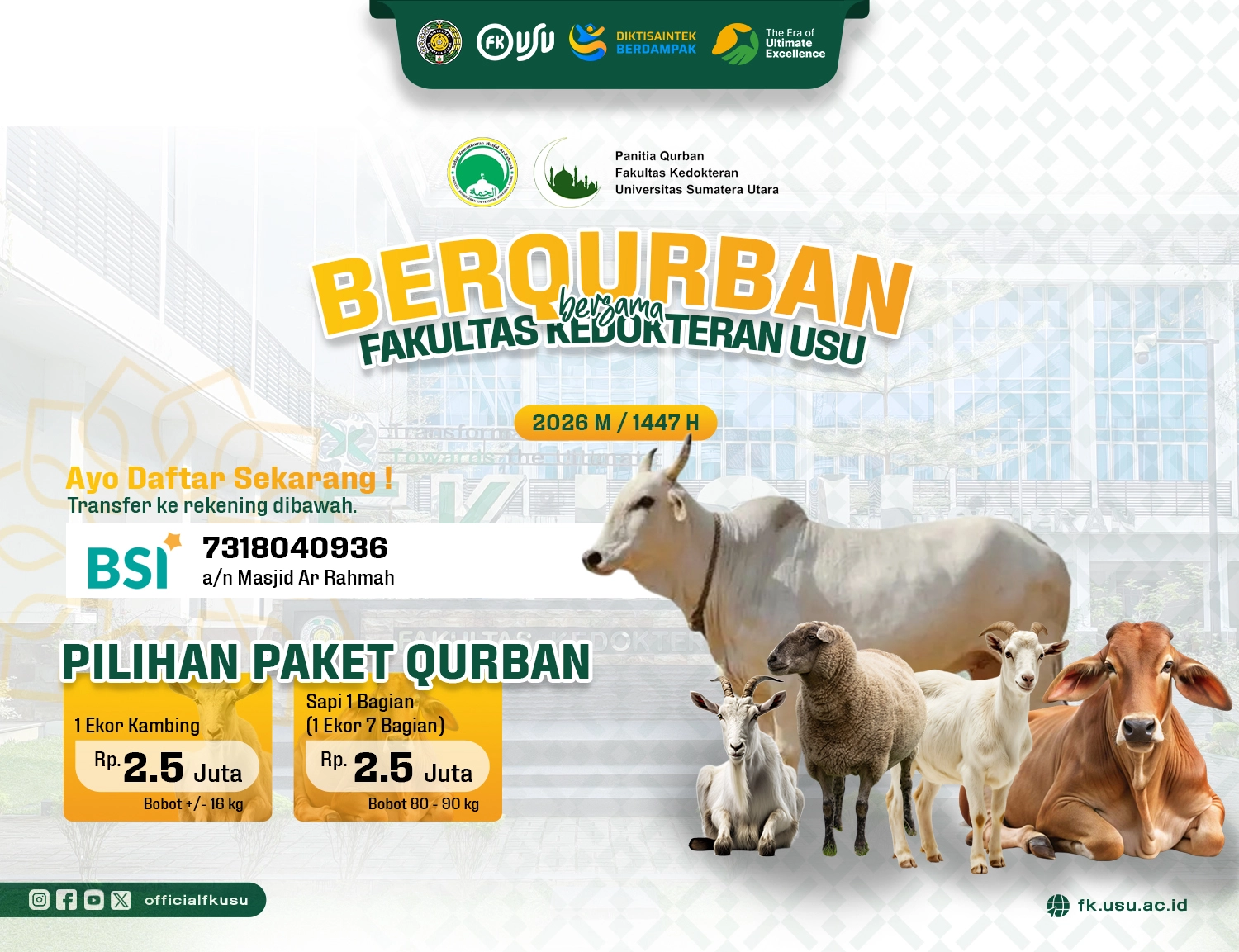 Qurban Together with the Faculty of Medicine USU 2026 / 1447 H